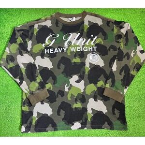 G-Unit Gorilla Unit Camo 50 Cent Y2K Vintage Shirt  XL Hip Hop Heavyweight RARE